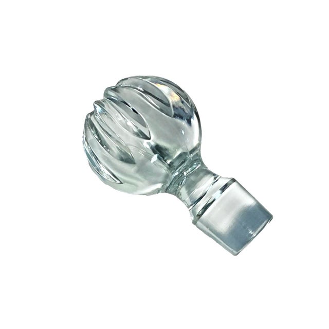 Glass Vintage Towle Riviera 11" Heavy Polish Crystal Wide Base Ships Decanter For Sale - Image 7 of 7
