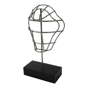 Vintage Athletic Mask Sculpture in the Style of Jere