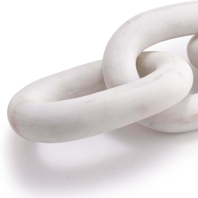 Not Yet Made - Made To Order Regina Andrew Atlas Marble Chain in White For Sale - Image 5 of 7