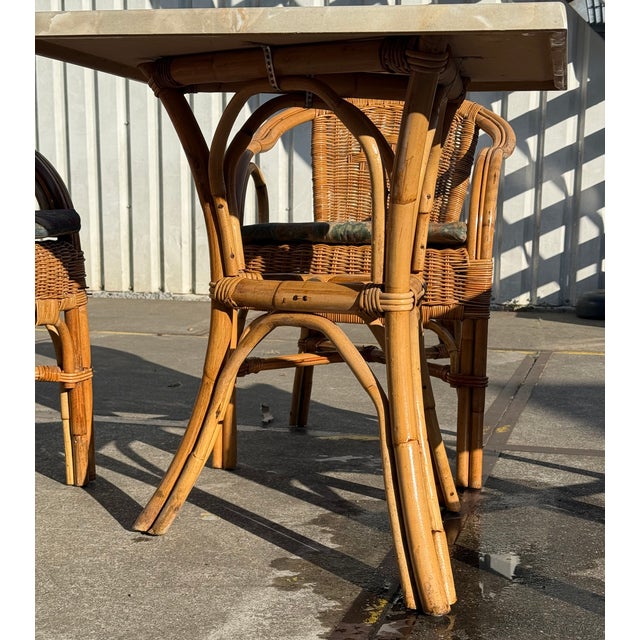 Vintage Wicker Garden Set, 2000s, Set of 5 For Sale - Image 4 of 17