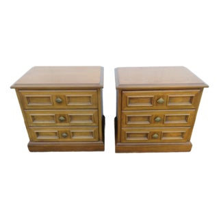 Drexel Mid Century Modern Nightstands End Side Bedside Tables a Pair 6191 For Sale