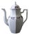 Vintage Coffee Pot with White and Purple with Lid from Alp Lidköping, Sweden For Sale