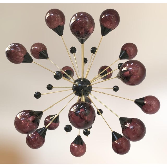 Fabio Ltd 21st Century Murano Nebula Sputnik Chandelier by Fabio LTD For Sale - Image 4 of 7