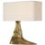 Modern Anne-Marie Barton by Visual Comfort Signature Terra-Forma 23" Left Table Lamp in Museum Brass with Bouclé Shade For Sale - Image 3 of 3