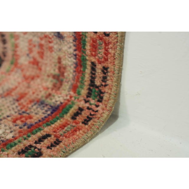 1970s Vintage Turkish Handmade Wool Cotton Red Area Rug For Sale - Image 9 of 12