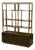 Brass, Lacquered Wood and Smoked Glass Shelf from Kim Moltzer, 1970s For Sale