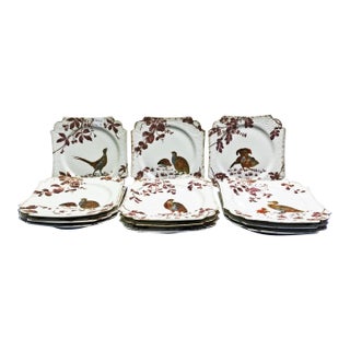 Early 20th Century c.f. Haviland Limoges Bird Plates, Set of 12 For Sale