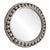 Phillips Collection Large Matte White Round Pearl Mirror For Sale