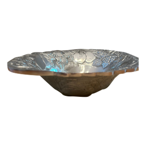 Mid 20th Century Pewter Decorative Serving Bowl