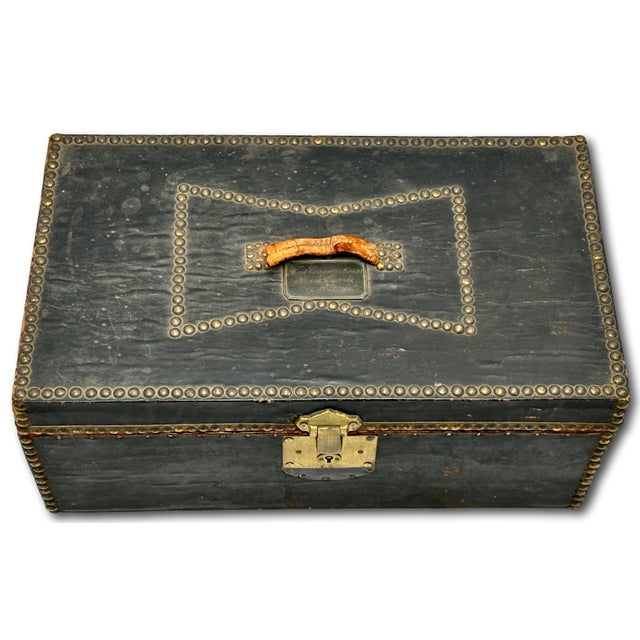 Original Antique Locking Document Box From Milton Massachusetts First Congregational Church Parish - Circa Mid 19th Century For Sale - Image 4 of 18