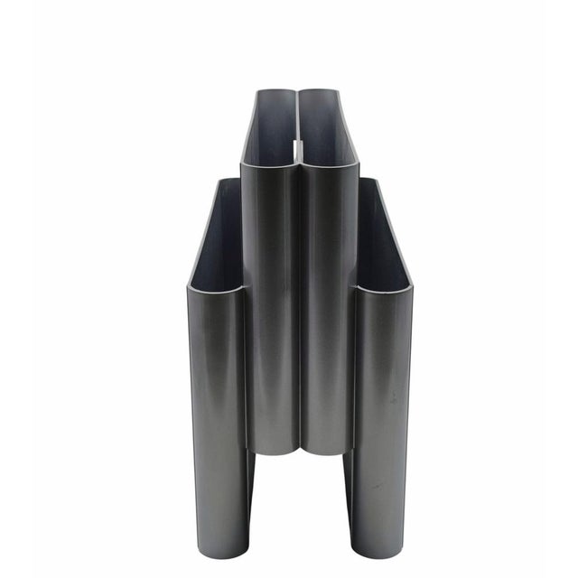 Silver Model 4676 Magazine Holder by Giotto Stoppino for Kartell, Italy, 1970s For Sale - Image 6 of 8