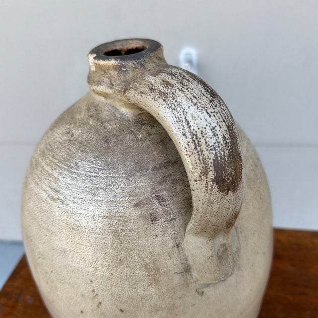 Antique Salt Glazed Stoneware Two Gallon Jug, E. Farrington, Elmira, New York, Circa 1860s For Sale - Image 11 of 11