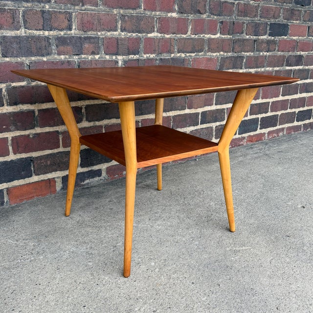 Singer and Sons Mid-Century Modern 2 Tier Boomerang Leg Table For Sale - Image 11 of 12