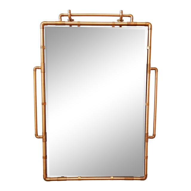 Solid Copper Beveled Mirror For Sale
