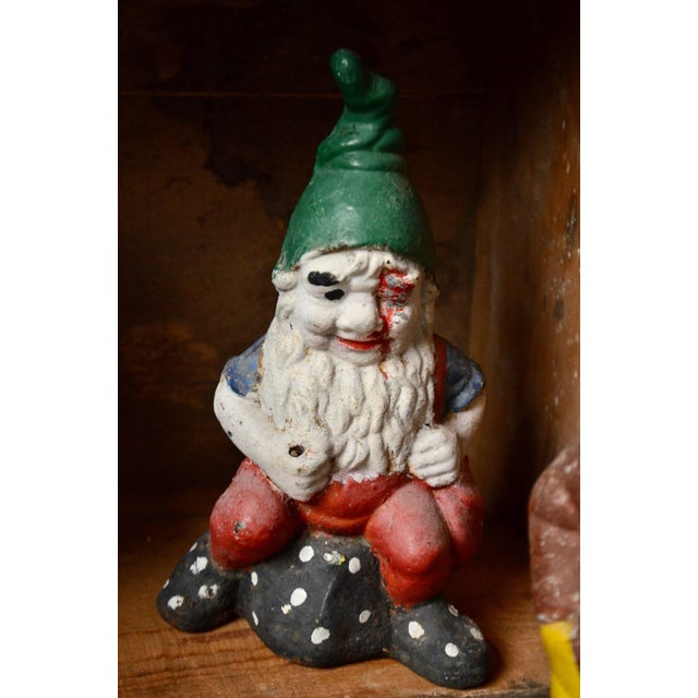 Vintage Bohemian Cast Iron Snow White and the Seven Dwarfs Garden Figurines, 1960s, Set of 8 For Sale - Image 6 of 12