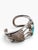 Metal 1970s Navajo Style Sterling Silver Multi-Stone Cuff Bracelet With Turquoise, Coral & Mother of Pearl For Sale - Image 7 of 8