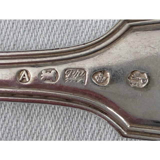 Metal Late 19th Century Heavy Antique French 950 Sterling Silver Dinner Forks - Set of 6 For Sale - Image 7 of 10