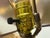 Vintage Large Brass Table Lamp W/ Oversized Painted Green Shade For Sale - Image 9 of 9