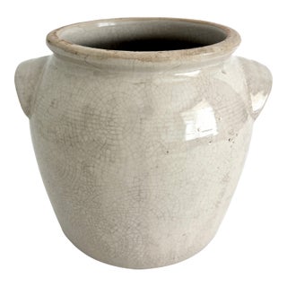 French Stoneware Confit Pot Early 1900sve For Sale