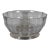 Mid Century Faceted Pressed Glass Silverplate Centerpiece Fruit Serving Bowl For Sale