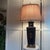 Vintage 29” Hexagonal Chinoiserie Ceramic Table Lamp With Pleated Drum Shade For Sale - Image 12 of 12