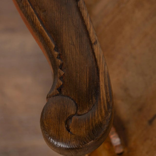 Wood Pair, Mid 19th Century Swedish Carved Folk Art Chairs For Sale - Image 7 of 14
