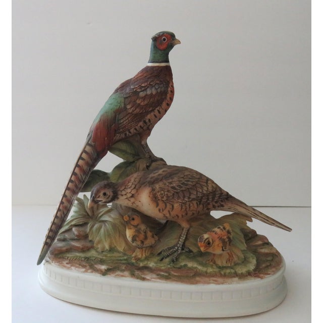 Mid-Century Modern Ring-Necked Pheasant Family C-7251 Limited Edition Napcoware Japan Vintage 1950s-60s For Sale - Image 3 of 11