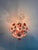 Glass 1980s Italian Pink Murano Style Glass Floral Chandelier – Hand-Painted Porcelain & Brass Ceiling Light For Sale - Image 7 of 18