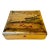 Vintage Japanese Gold Lacquered Wood Box For Sale