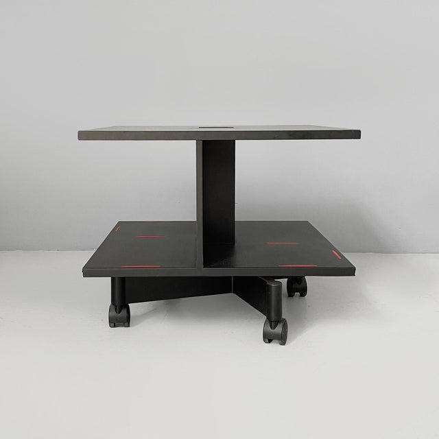 Italian modern revolving bookcase by Anna Castelli Ferrieri for Kartell, 1980s Revolving bookcase with two shelves in...