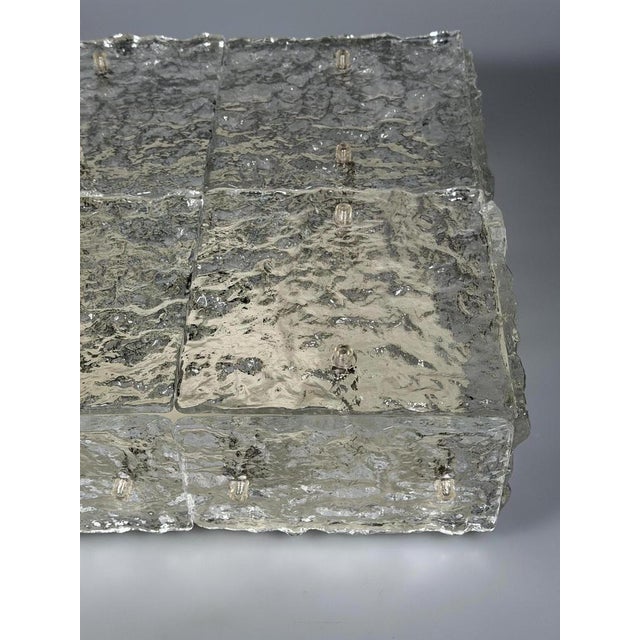 1960s Ice Glass Flush Mount from J.T. Kalmar, 1960s For Sale - Image 5 of 18