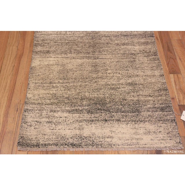2020s Nazmiyal Collection Neutral Abrash Modern Runner Rug For Sale - Image 5 of 6