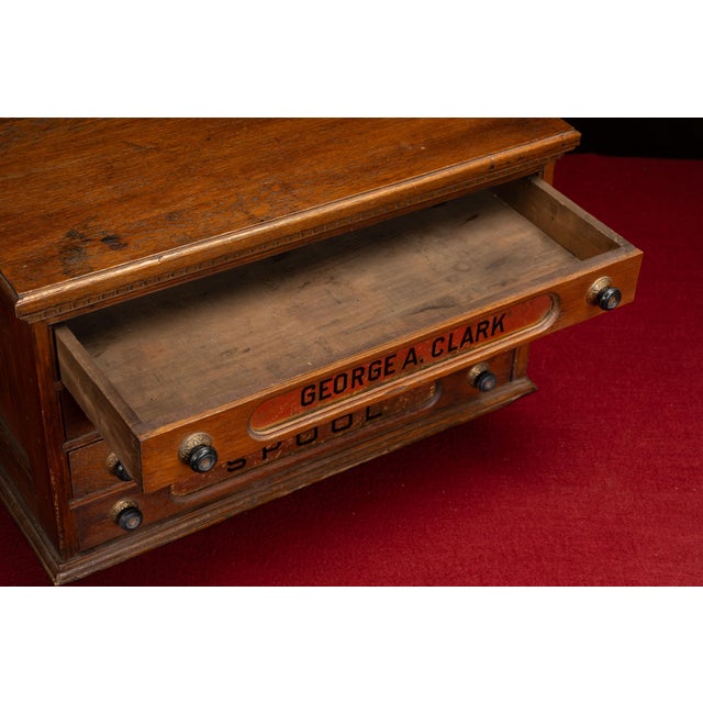 Late 19th Century Mercantile Countertop Wooden Spool Cabinet For Sale - Image 9 of 14