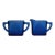 Vintage Art Deco "Chevron" Cobalt Blue Depression Glass Sugar & Creamer Set For Sale