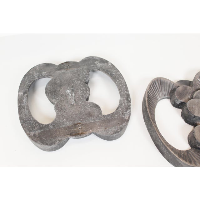 Vintage Brutalist Door Handles in Cast Aluminium, 1970s, Set of 2 For Sale - Image 6 of 9
