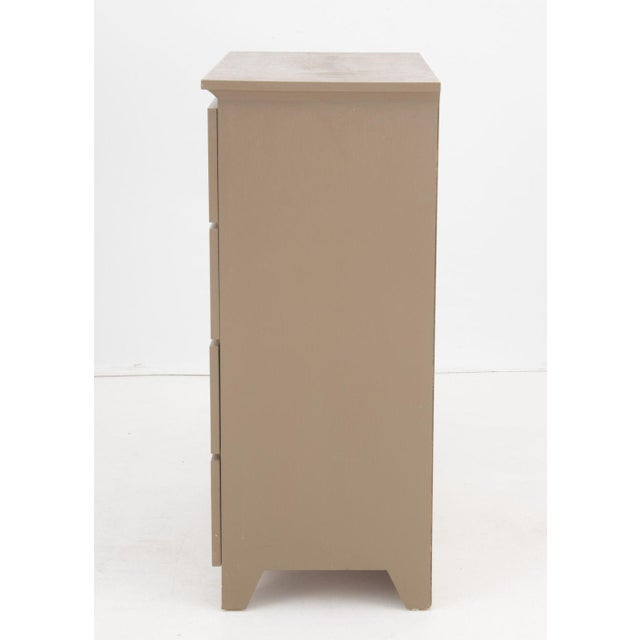 Early 21st Century Modern Beige Painted Wood Chest of Drawers For Sale - Image 5 of 6