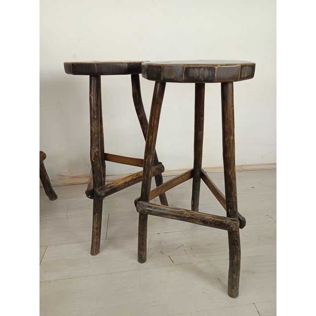 1970s Brutalist Bar Stools, 1970s, Set of 4 For Sale - Image 5 of 17