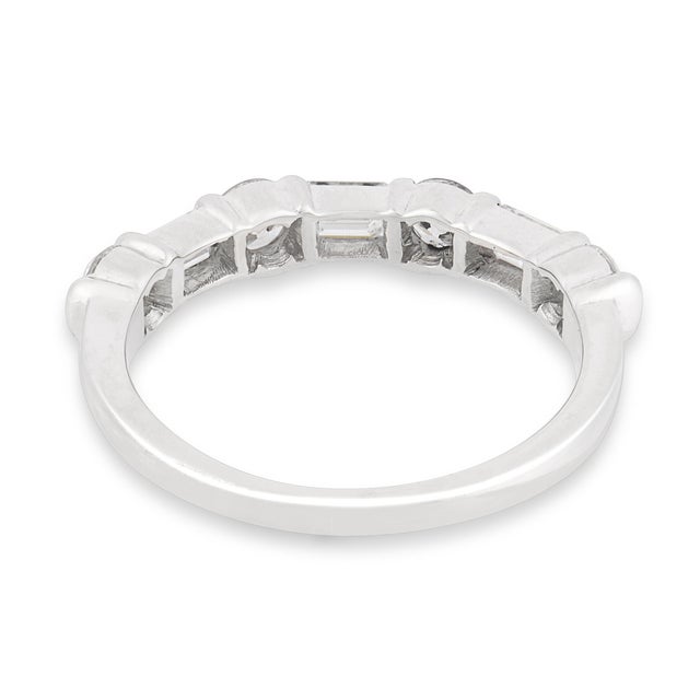 Tiffany & Co. Diamond Platinum Half Eternity Band, Size 5 For Sale In Los Angeles - Image 6 of 6
