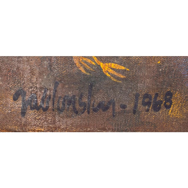 Carol Jablonski "Leonardo" Casein on Canvas For Sale - Image 10 of 12