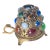 19th Century Aesthetic Movement Gilt Brass and Jeweled Candle Fairy Lamp, English or American For Sale