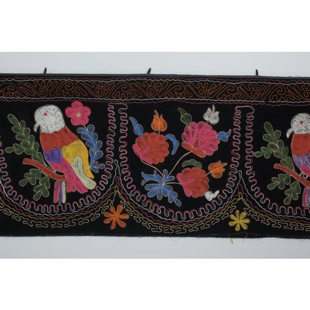 1960s Animal Maotifs Suzani Velvet Table Runner For Sale - Image 5 of 11