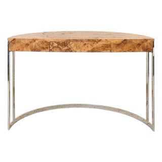 1970's Half Moon Vintage Desk For Sale