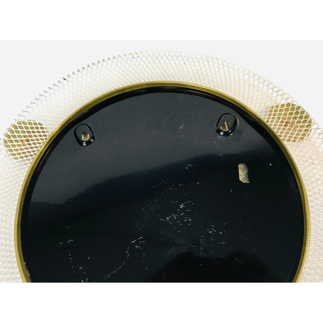 Mid-Century Italian Round Metal and Brass Mirror, Italy For Sale - Image 9 of 10