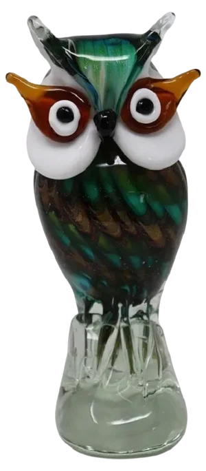 Murano Art Glass Owl Figurine, 1980s
