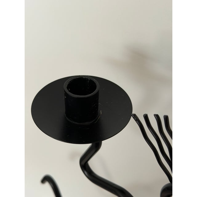 1980s Postmodern Memphis Style Figural Candelabra For Sale - Image 5 of 5