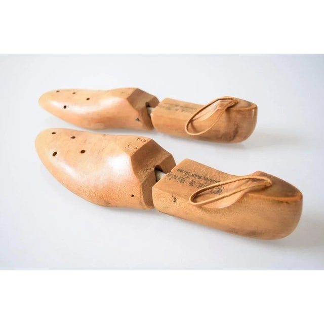 Pair Antique Wooden Custom Built Shoe Forms by Lloyd & Haig Shoes For Sale - Image 4 of 6