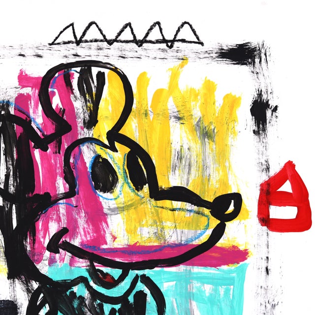 2020s Mouse Trap Fame - Original Graphic Pop Street Art Acrylic Painting on Posterboard For Sale - Image 5 of 8