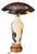 Murano Oval Art Glass Wine Colored Mushroom Abstract Table Lamp For Sale - Image 15 of 18