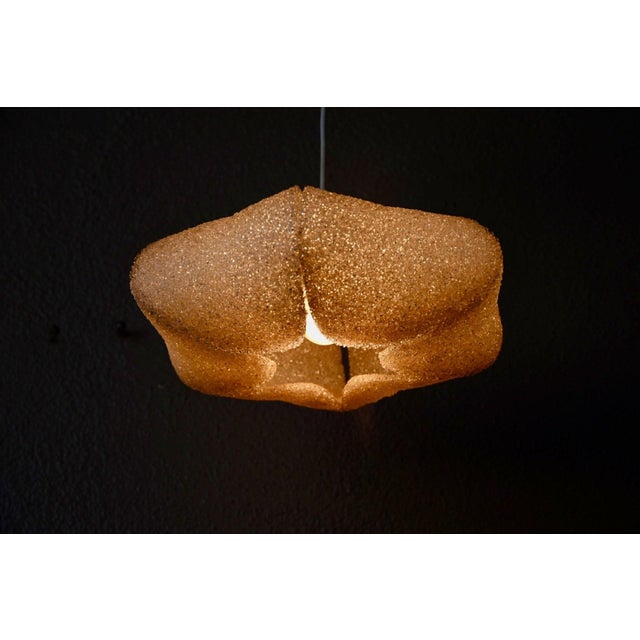 Vintage Pendant Light in Shimmering Granulated Acrylic, 1960s For Sale - Image 3 of 13
