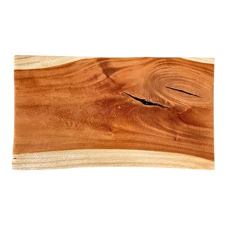Vintage Wooden Platter 2002 Mora Sculptural "Wave" Centerpiece Art Platter. For Sale
